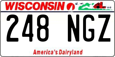 WI license plate 248NGZ
