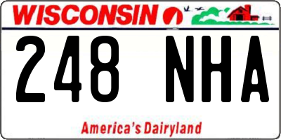 WI license plate 248NHA