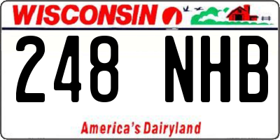 WI license plate 248NHB