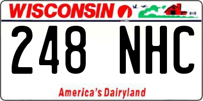 WI license plate 248NHC