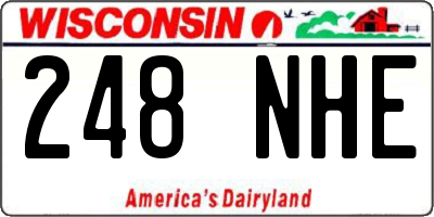 WI license plate 248NHE