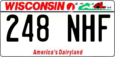 WI license plate 248NHF
