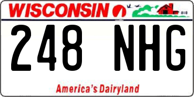 WI license plate 248NHG
