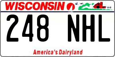 WI license plate 248NHL