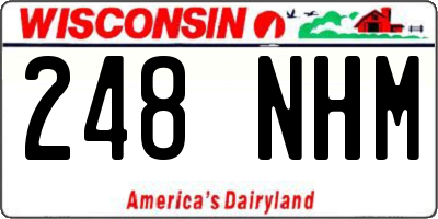 WI license plate 248NHM