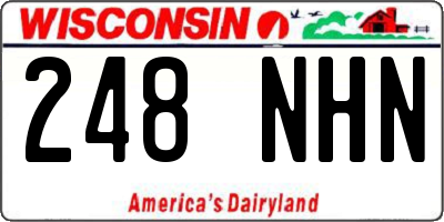WI license plate 248NHN