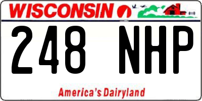 WI license plate 248NHP