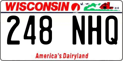 WI license plate 248NHQ