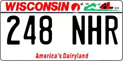 WI license plate 248NHR