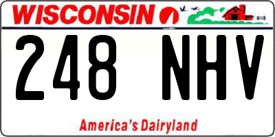 WI license plate 248NHV