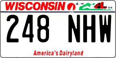 WI license plate 248NHW