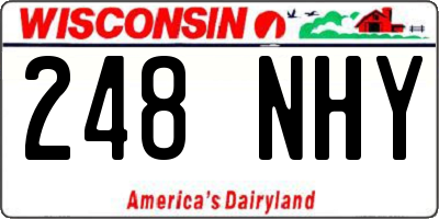 WI license plate 248NHY