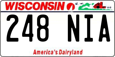 WI license plate 248NIA