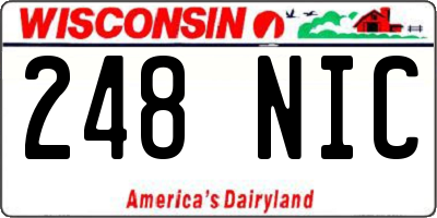 WI license plate 248NIC
