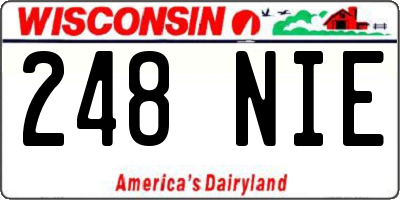 WI license plate 248NIE