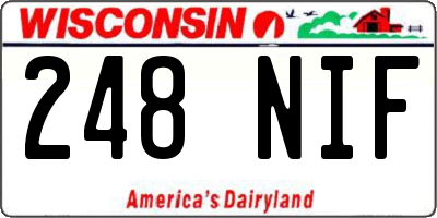 WI license plate 248NIF