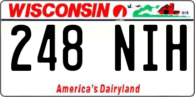WI license plate 248NIH