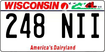 WI license plate 248NII