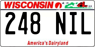 WI license plate 248NIL
