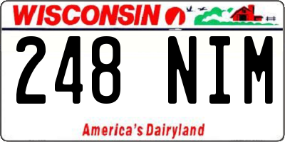 WI license plate 248NIM