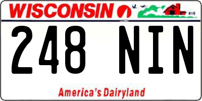 WI license plate 248NIN
