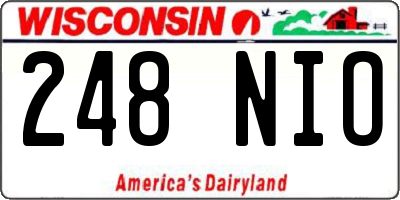 WI license plate 248NIO