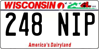 WI license plate 248NIP