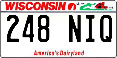 WI license plate 248NIQ