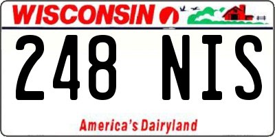 WI license plate 248NIS