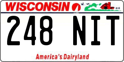 WI license plate 248NIT