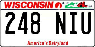 WI license plate 248NIU