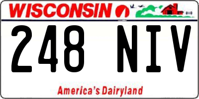 WI license plate 248NIV