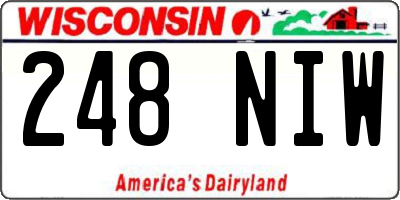 WI license plate 248NIW