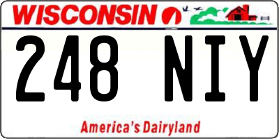 WI license plate 248NIY