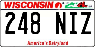 WI license plate 248NIZ