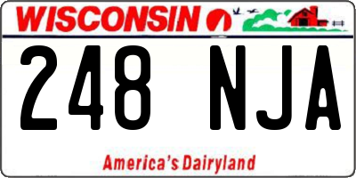 WI license plate 248NJA