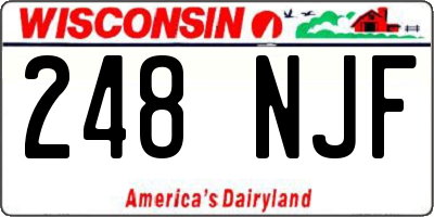 WI license plate 248NJF
