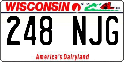 WI license plate 248NJG
