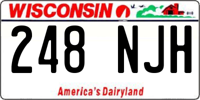 WI license plate 248NJH