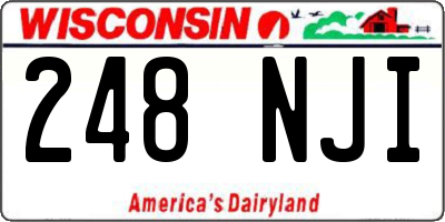 WI license plate 248NJI