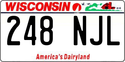 WI license plate 248NJL