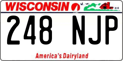 WI license plate 248NJP