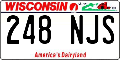 WI license plate 248NJS