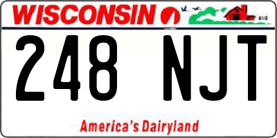 WI license plate 248NJT