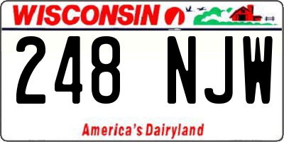 WI license plate 248NJW