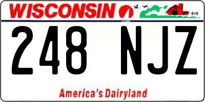 WI license plate 248NJZ