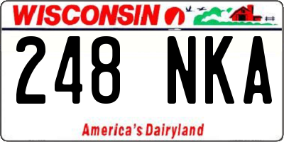 WI license plate 248NKA