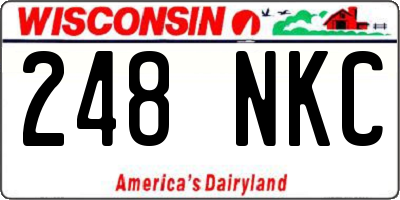 WI license plate 248NKC