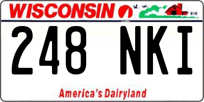 WI license plate 248NKI