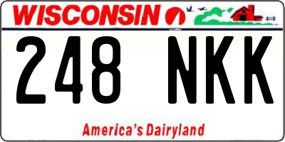 WI license plate 248NKK